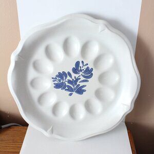 Pfaltzgraff YORKTOWNE Deviled Egg Plate 12"